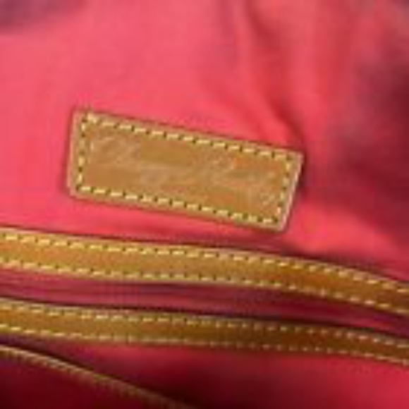 Dooney & Bourke Greta Satchel Handbag Red and Tan Large Purse Used - Picture 11 of 15